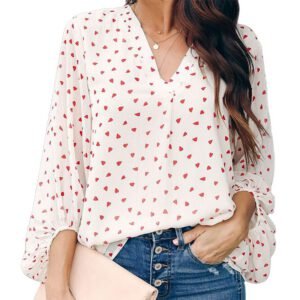 Sweetheart Charm Printed Blouse