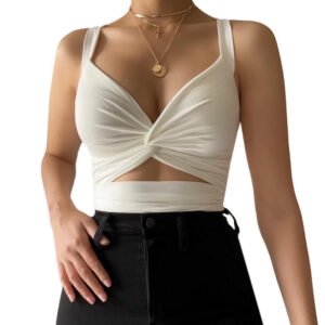 Ivory Twist Cut-Out Bodysuit
