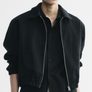 Black Casual Bomber Jacket