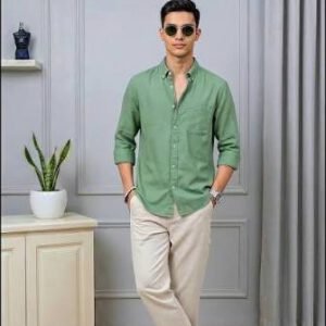 Sage Breeze Casual Linen Shirt