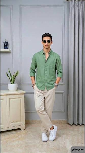 Sage Breeze Casual Linen Shirt