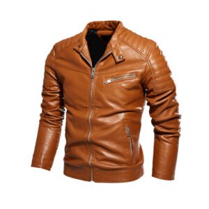 Brown Biker Leather Jacket