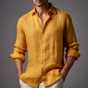 Mustard Yellow Linen Shirt