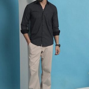 Black Printed Casual Shirt